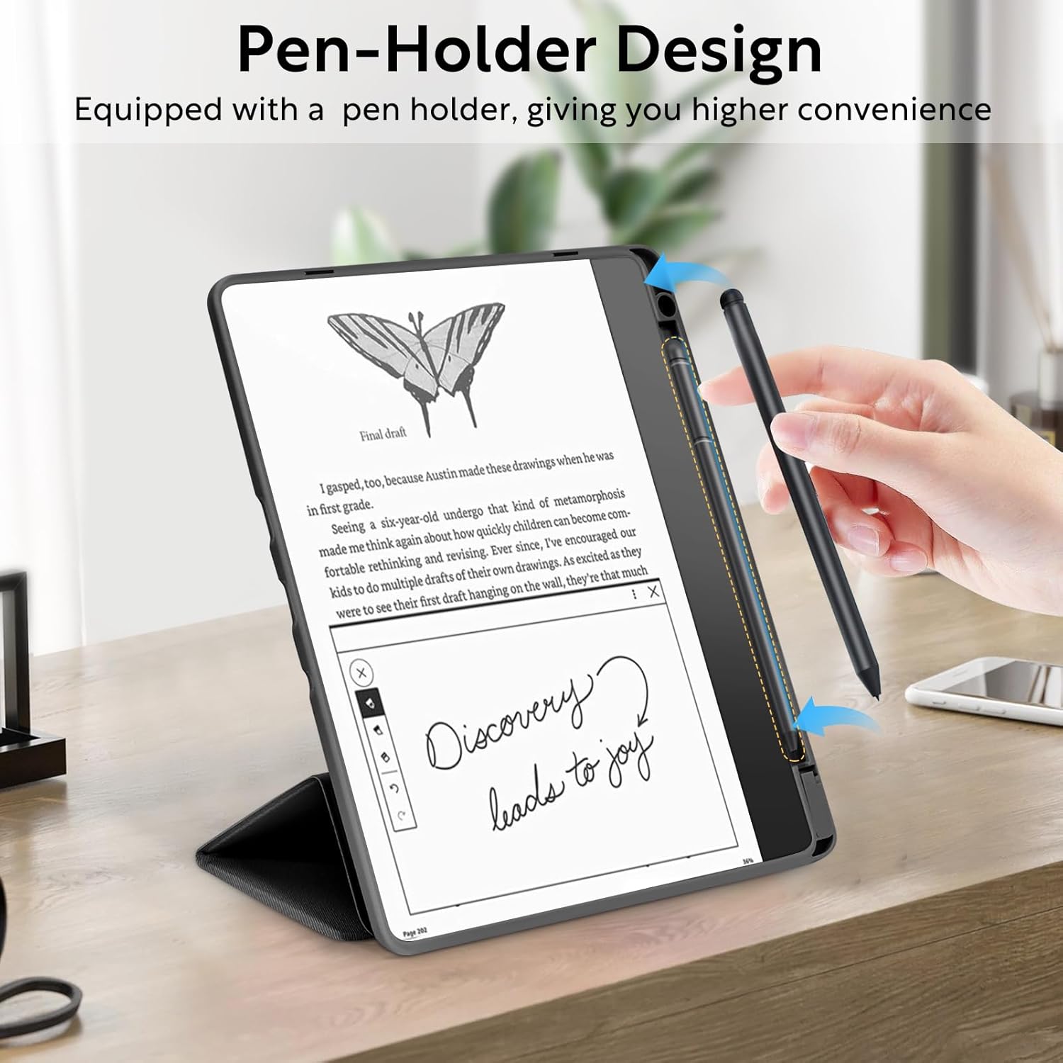 Trifold case for kindle scribe black v5
