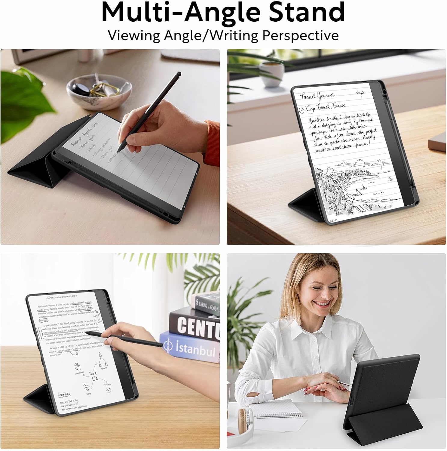 Trifold case for kindle scribe black v6