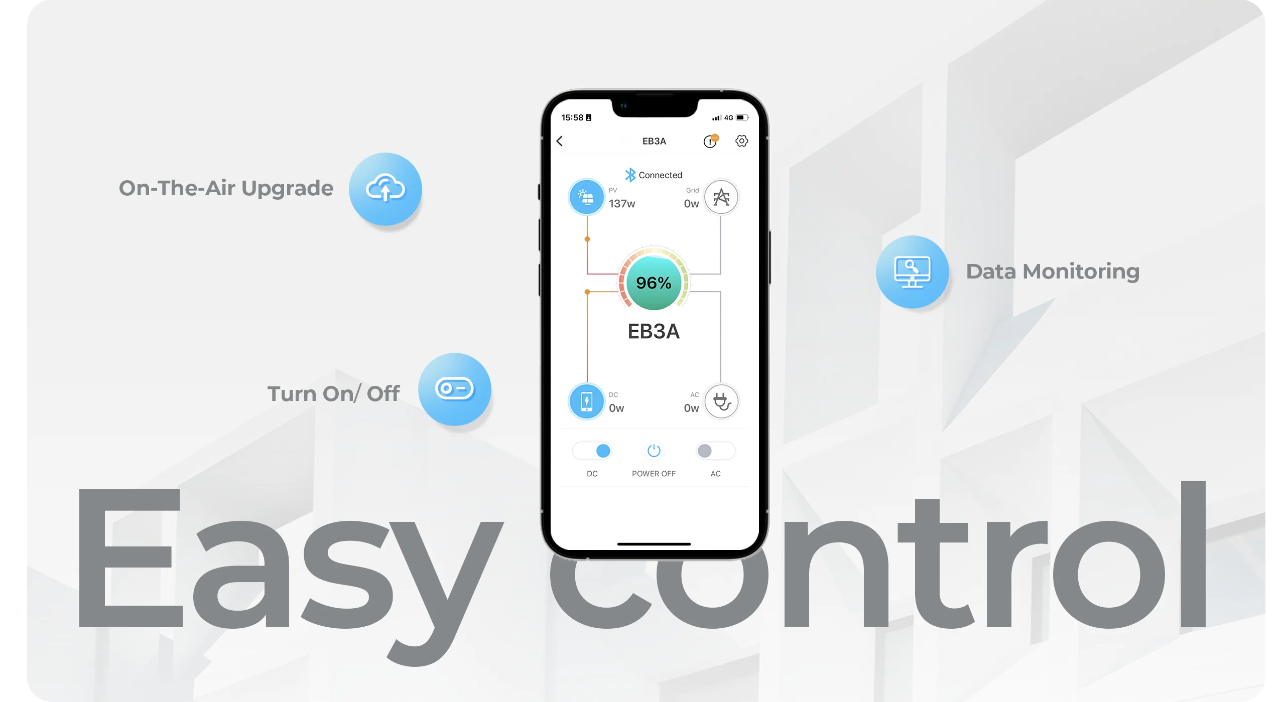 Bluetti EB3A Stay connected with Bluetti app
