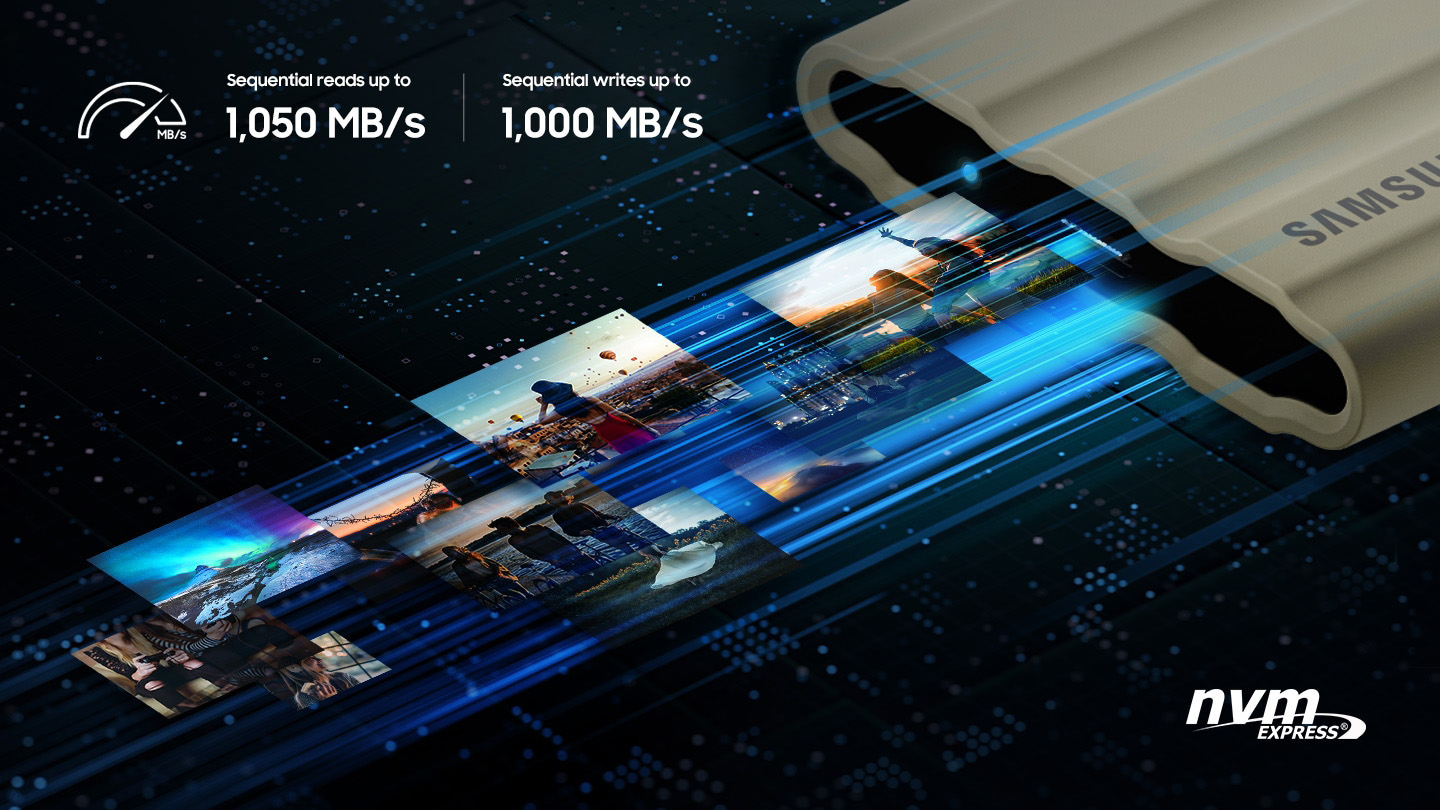 SSD T7 Shield 1050/1000 read