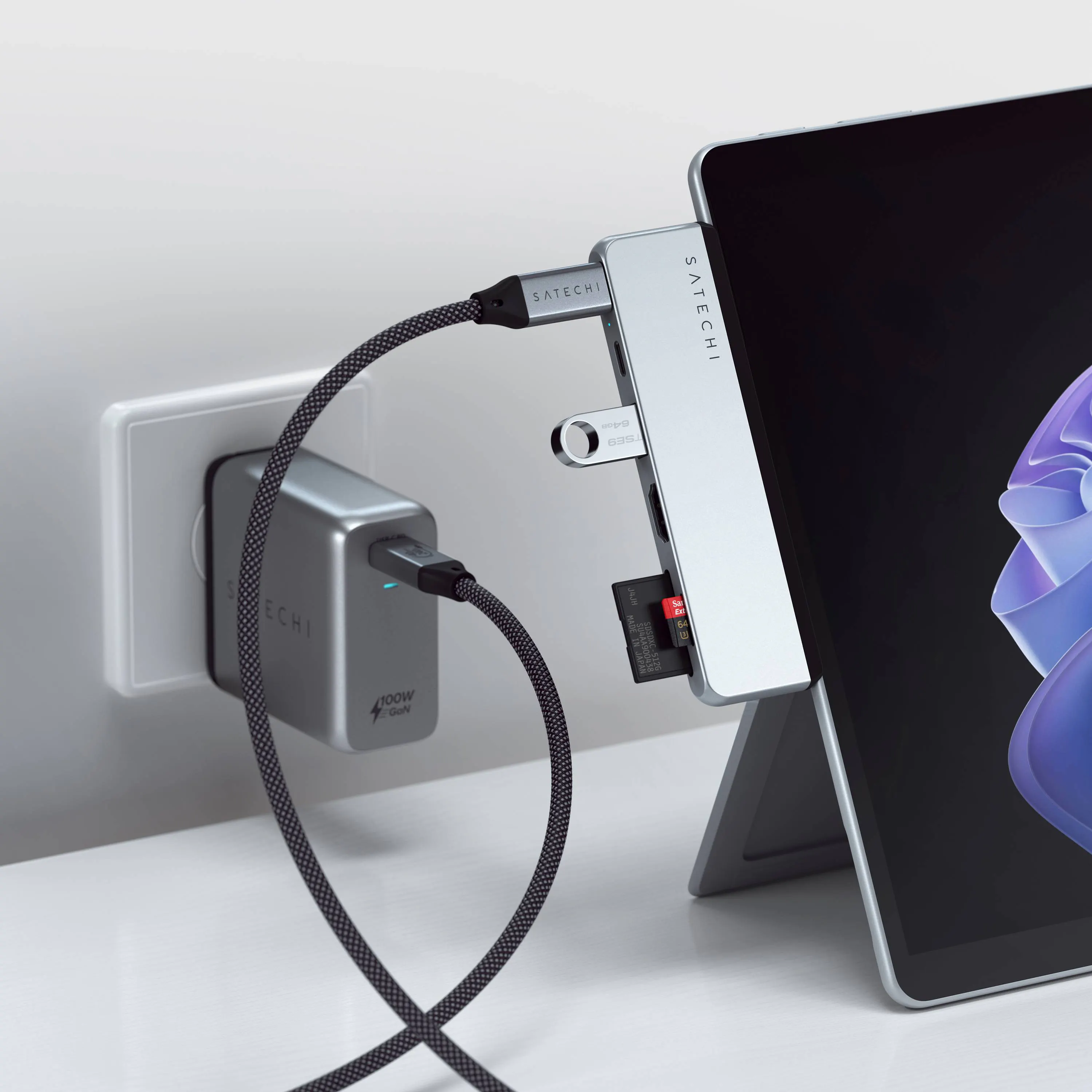 surface pro hub charging lifestyle