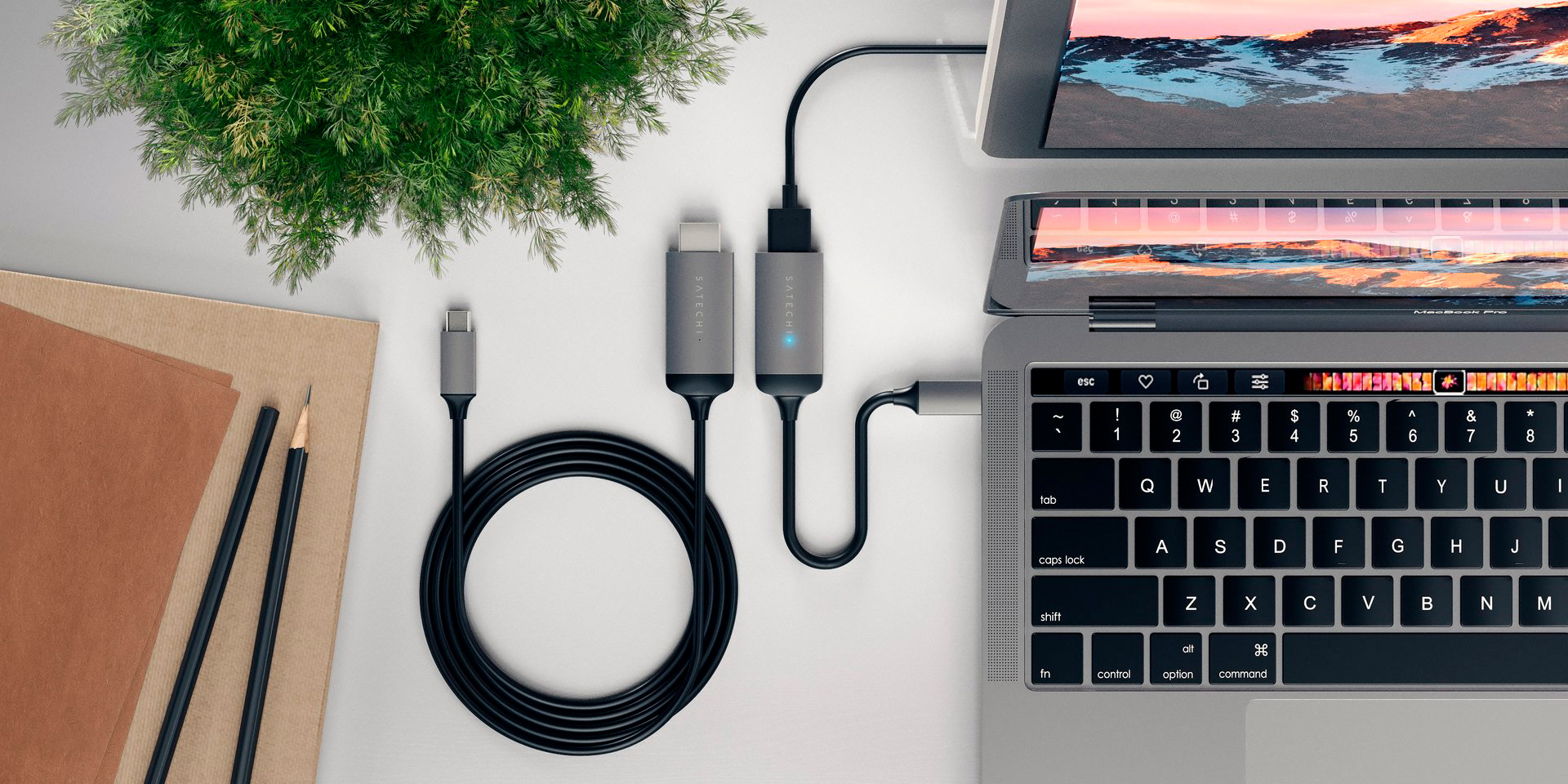 Кабель-адаптер 4К для пристроїв USB-C та зовнішніх моніторів, що підтримують HDMI