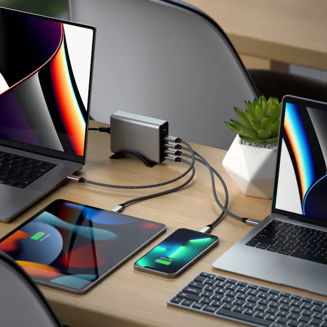165w usb c 4 port pd gan charger