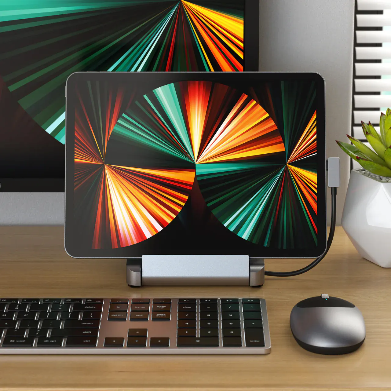 satechi_aluminum stand hub ipad pro2