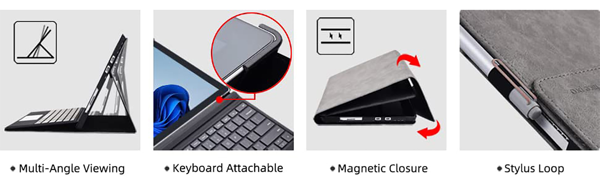 Protecive case Surface Pro 8 xisiciao grey g2