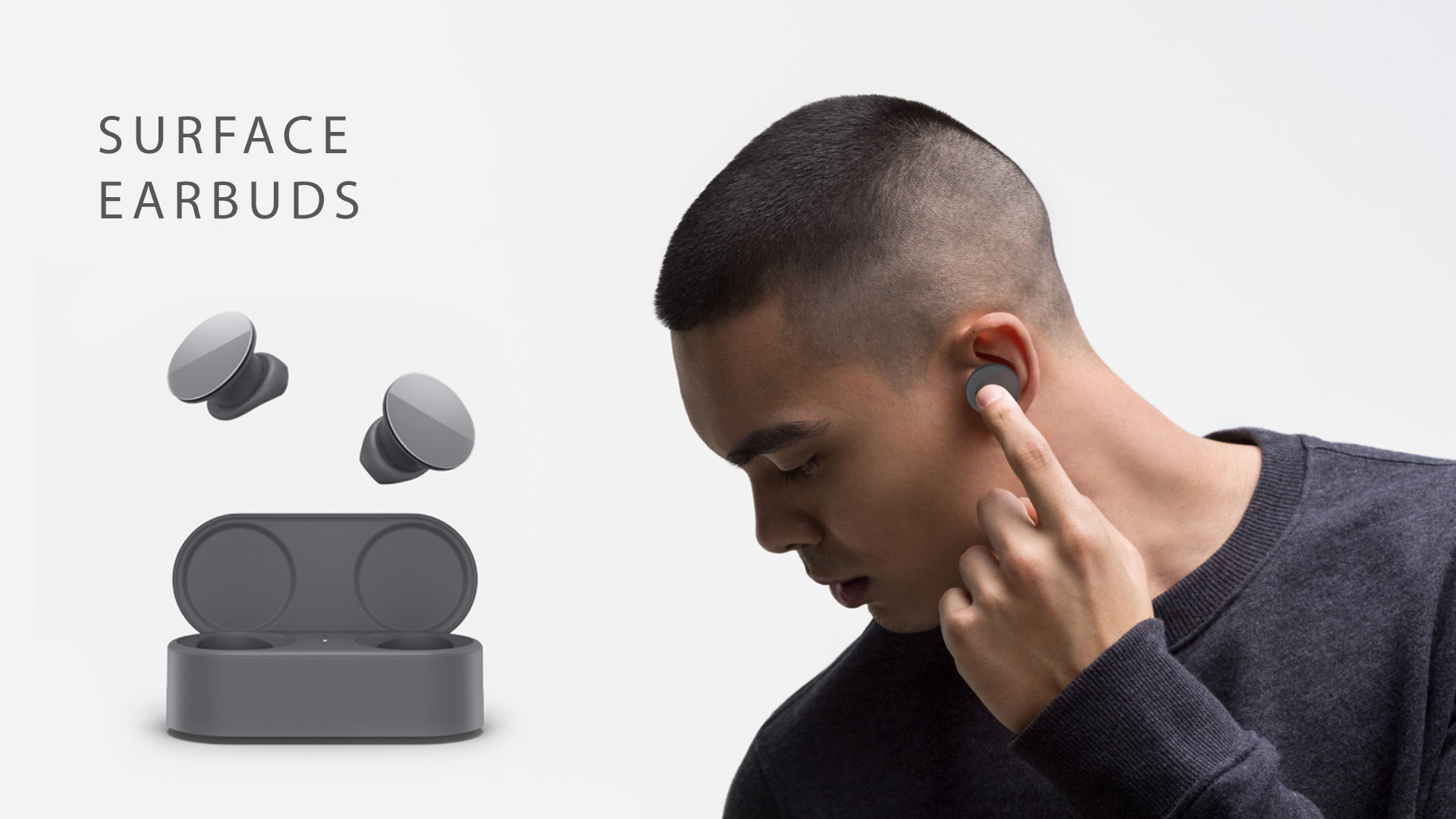 Бездротові навушники від Microsoft - Surface Earbuds Graphite