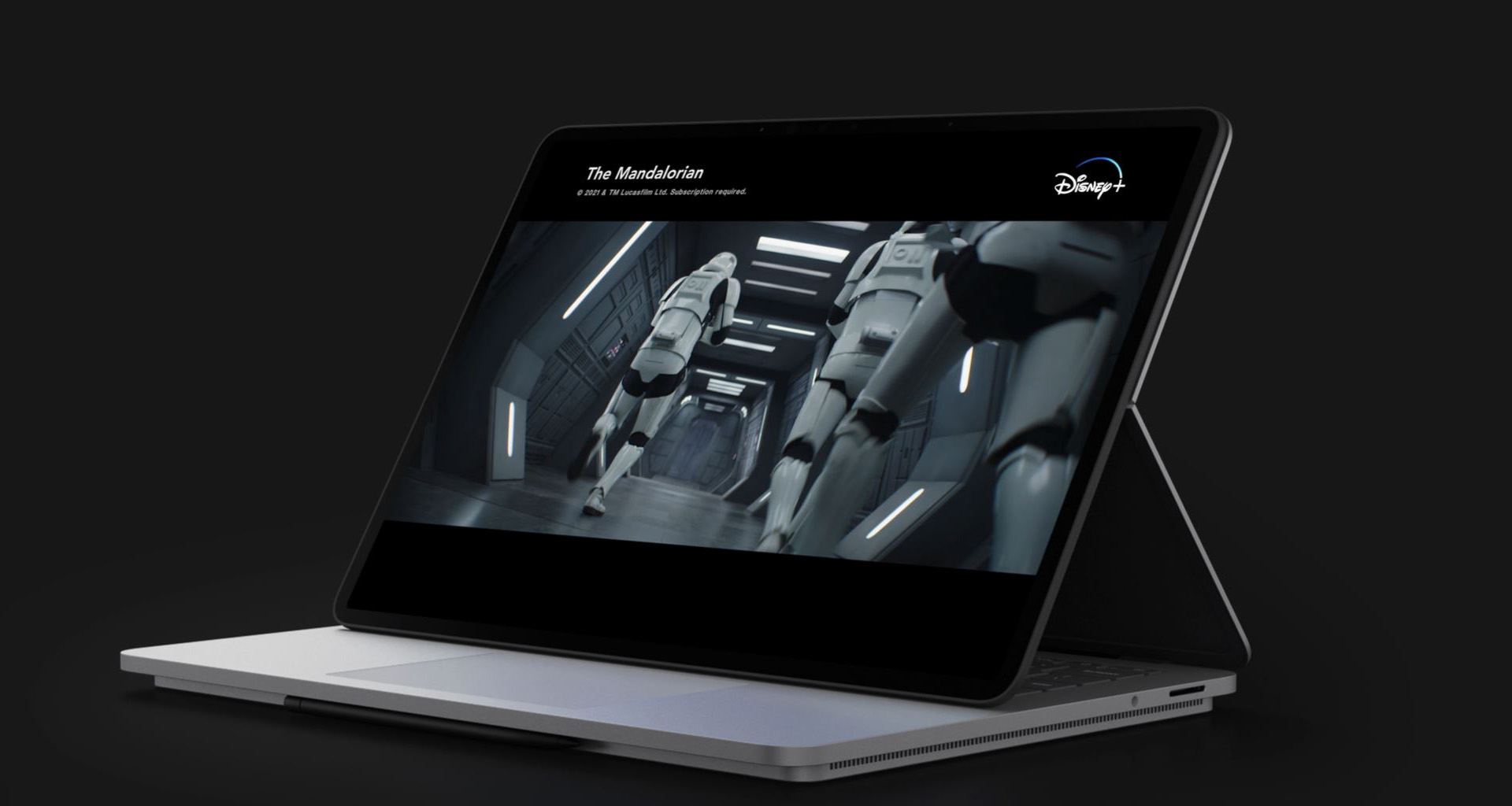 Surface laptop studio with Disnay Apps