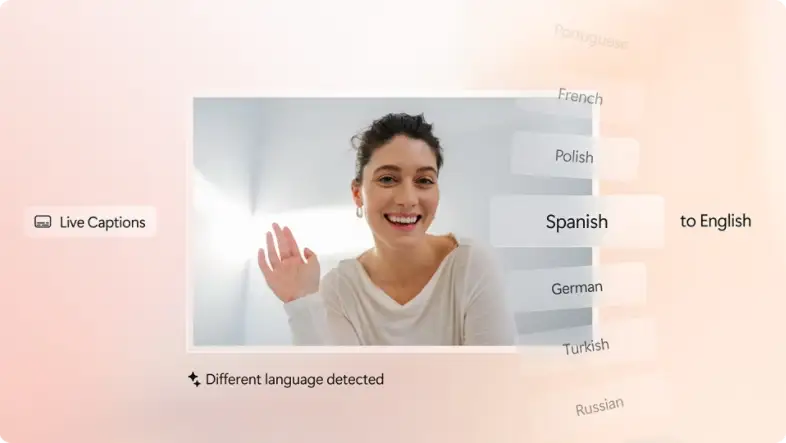 Connect across languages with live captions